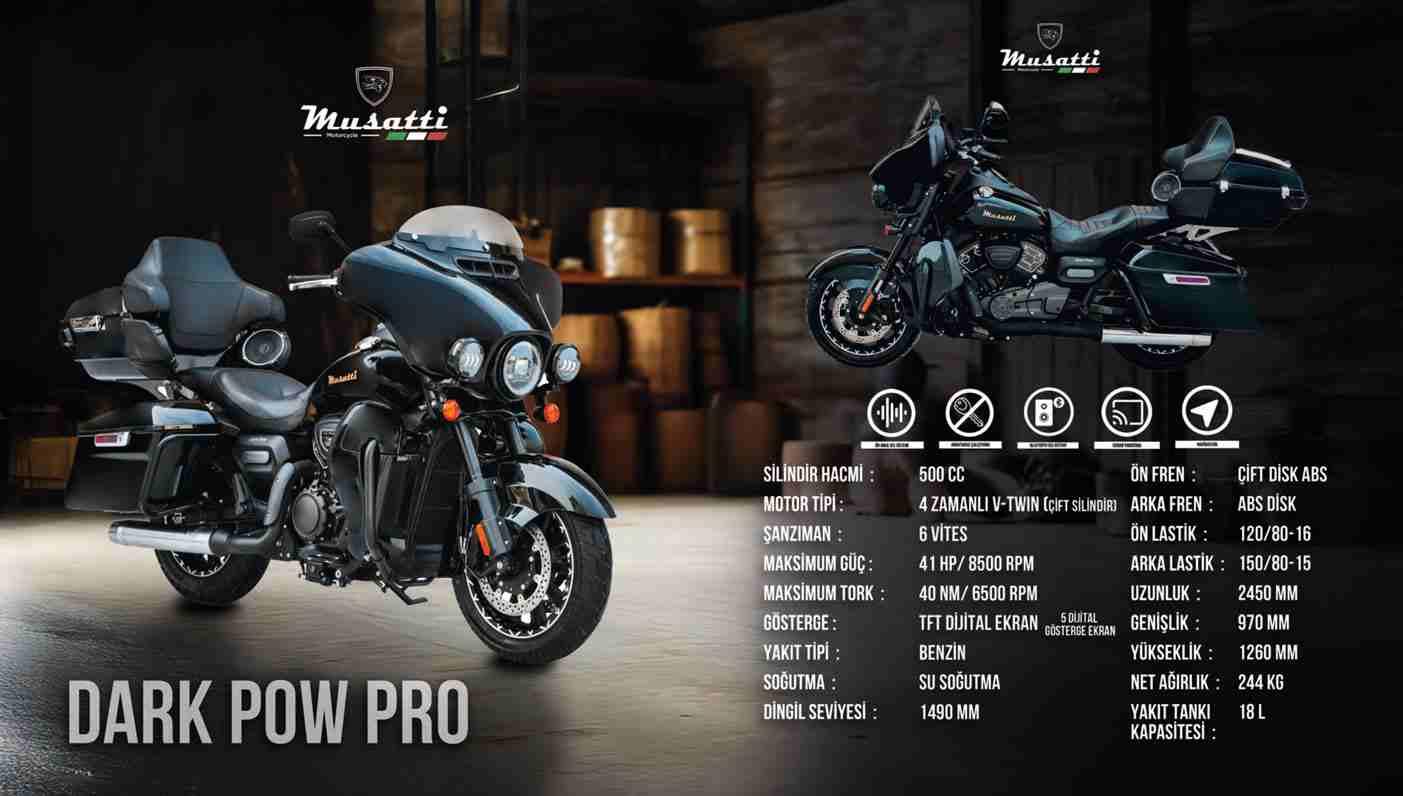 MUSATTI Musatti Dark-Pow-Pro 2026 Model Motosiklet - Görsel 3